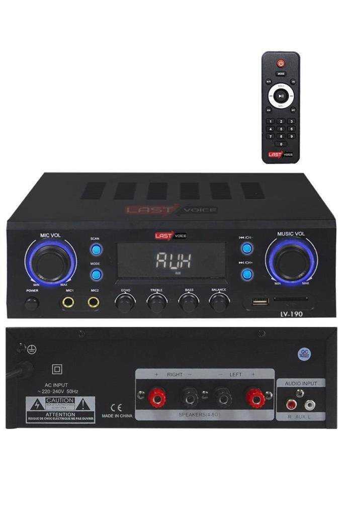 Lastvoice Lv-190 Stereo Mikser Anfi 2x200 Watt Usb Mp3 240V En
