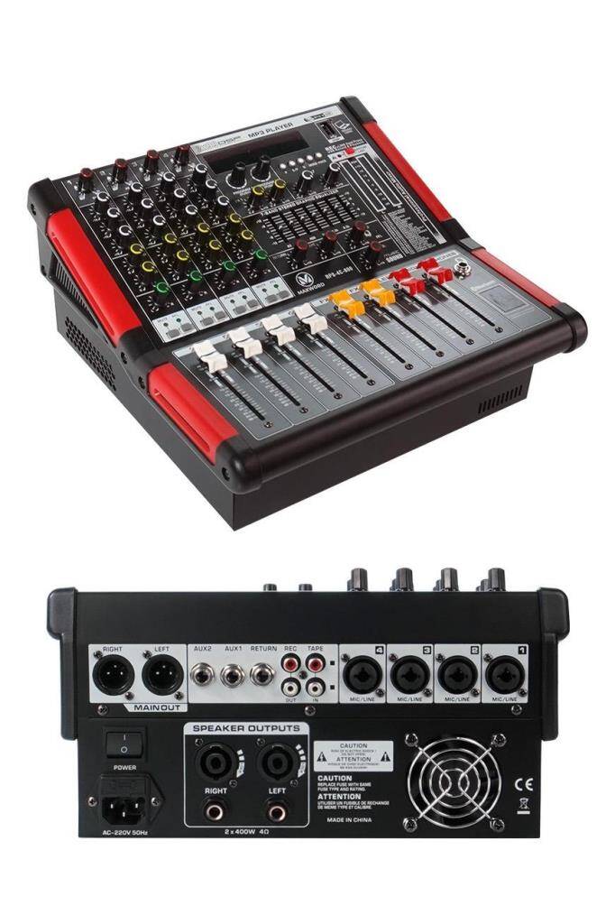 マウサーセットPS4xim4 Maxword RPS-4C-800 Amfili Power Mikser 2x400W Mixer 2x99 DSP