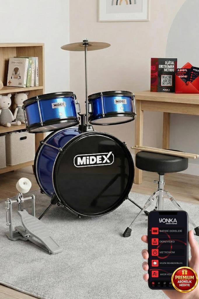 Mr.children bank band bvd セット Midex CD300X-BL Akustik Junior Çocuk Baterisi Davulu Seti 5-14 Yaş