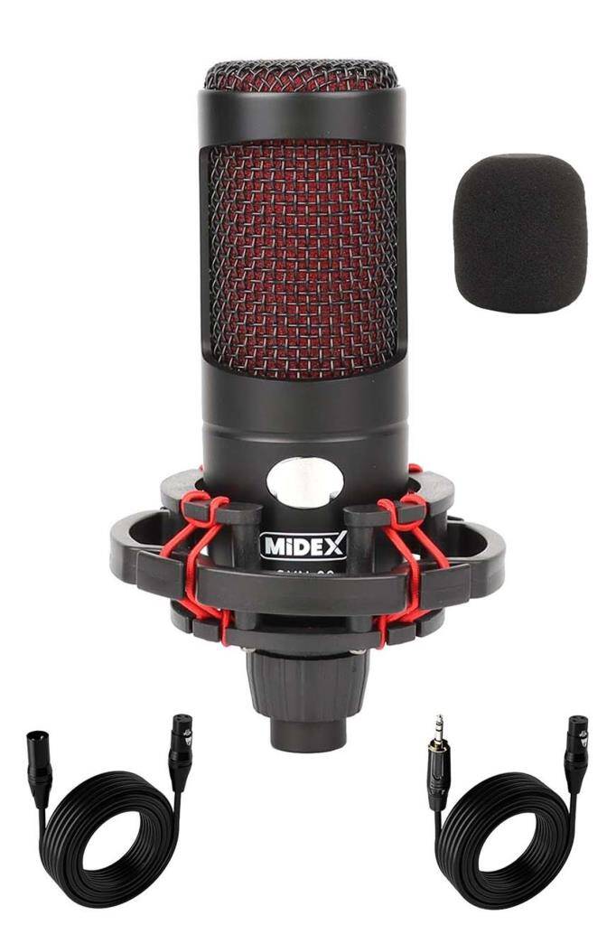 Midex CXN-30 Condenser +48V Stüdyo Ses Kayıt Mikrofonu En uygun