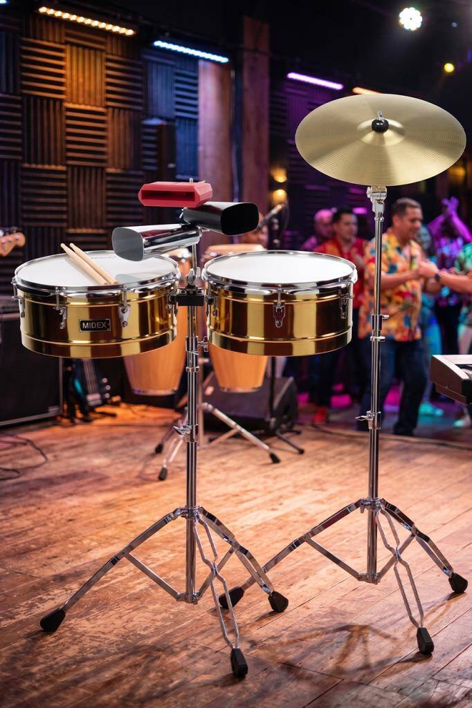 Midex DRM-21 Latin Perküsyon Timbal Seti (Stand Zil Cowbell Dahil