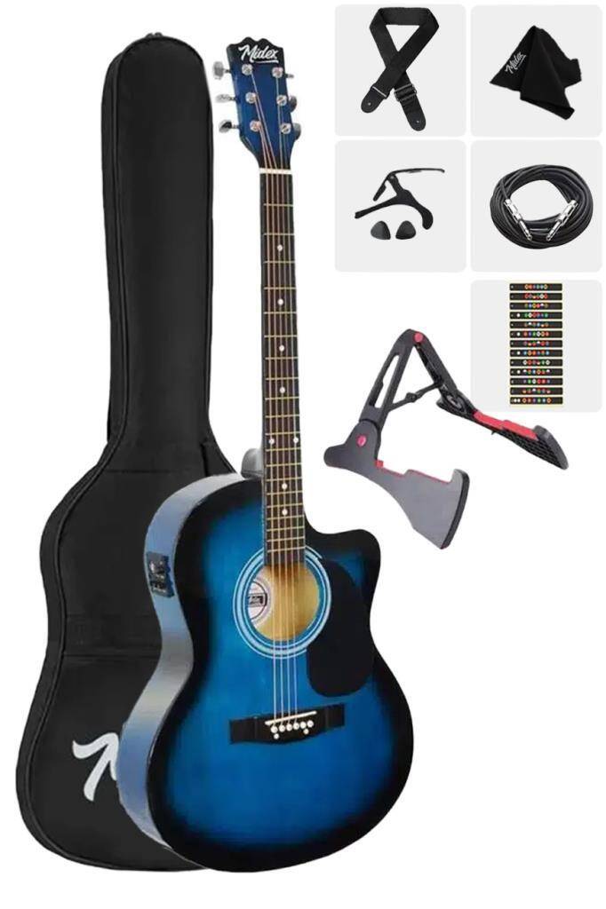 Midex RG-560 Elektro Akustik Gitar Full Set