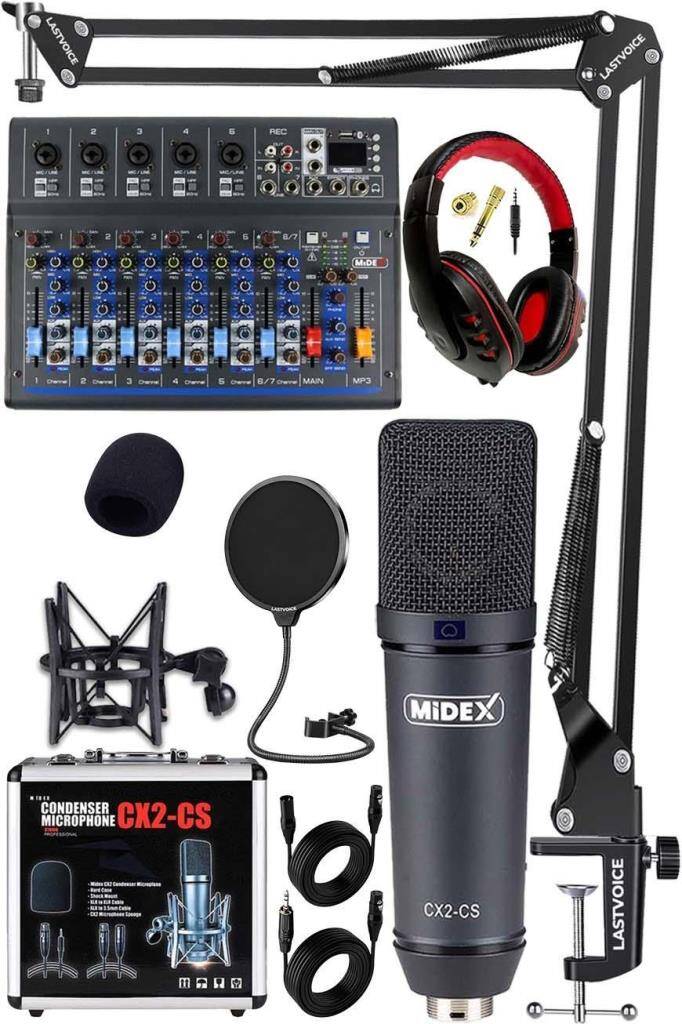 Midex Wizard Paket-4 CX2 Stüdyo Mikrofon MDX-07FXU Stüdyo Kayıt