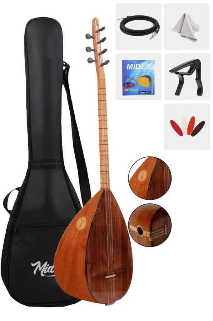 Müzikhane B-141K Kısa Sap Karaağaç Bağlama Seti